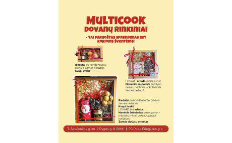 MULTICOOK dovanų rinkiniai – skonių ir jaukumo kupinos dovanos!