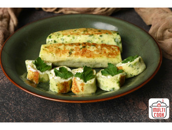 Špinatų lietiniai blynai su kreminio sūrio